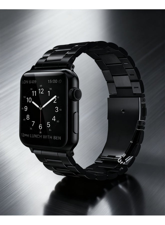 فوبيري استبدال شريط حلقة الشريط ل Apple Watch Series 4/5/6/se 44mm Black (باللغة الإنجليزية) - Image 1
