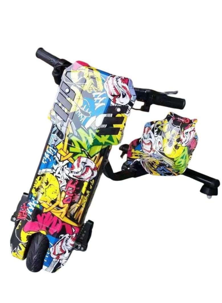 NTECH 36V Electric 360 9MPH Drifting Scooter 3-Wheel Ride On Toy Bike For Kids with Key and Lights Powered Drift Tricycle Multicolor - Image 5