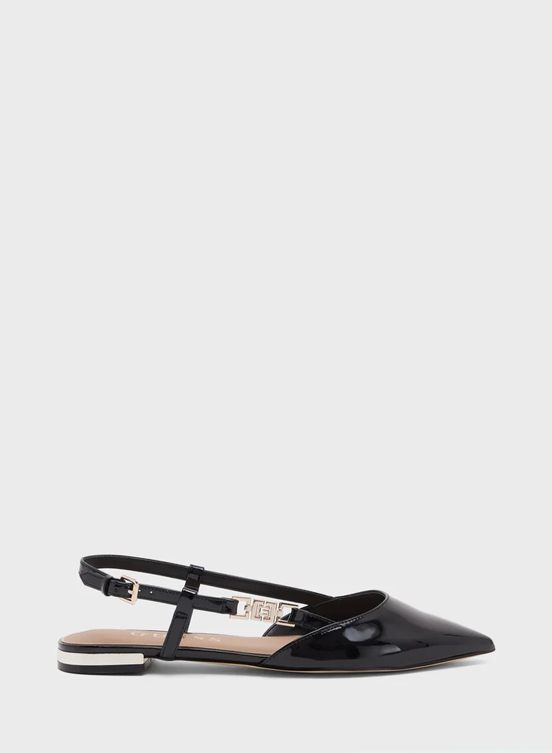 جس Close Toe Ankle Strap Ballerinas