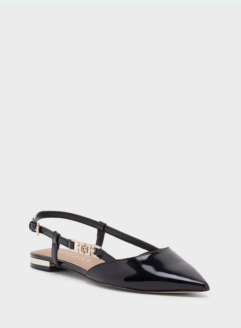 جس Close Toe Ankle Strap Ballerinas