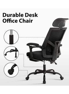 Mesh Ergonomic Office Chair with Footrest Home Office Desk Chair with Headrest and Backrest Adjustable Computer Executive Desk Chair with Wheels 360 Swivel Task Chair - pzsku/ZDCE0BDA3C127C29C16F1Z/45/_/1740040238/72846cf8-8e32-42e6-a4e9-3937d48df1d3