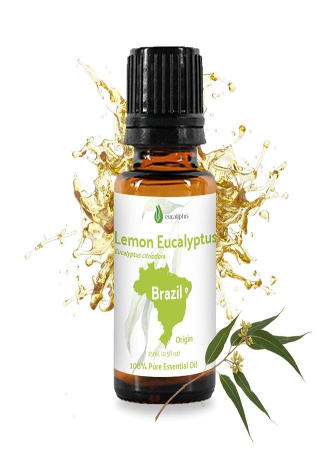 Nature Packaged Lemon Eucalyptus Oil by Eucaliptus from Brazil - Pure Lemon Eucalyptus - 100% Pure Steam Distilled Natural Aceite de Eucalipto Limón - Aromatherapy - Premium Therapeutic Grade - 15ml - Image 1