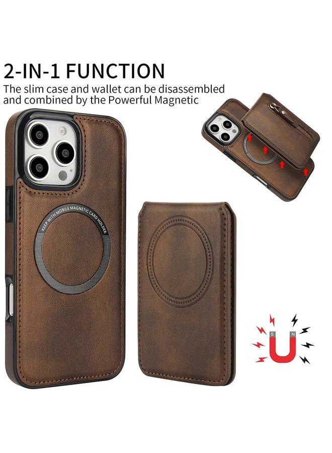 اس-توب جراب لهاتف iPhone 16 Pro مزود بسحاب ومحفظة من الجلد مع غطاء خلفي من MagSafe - Image 4