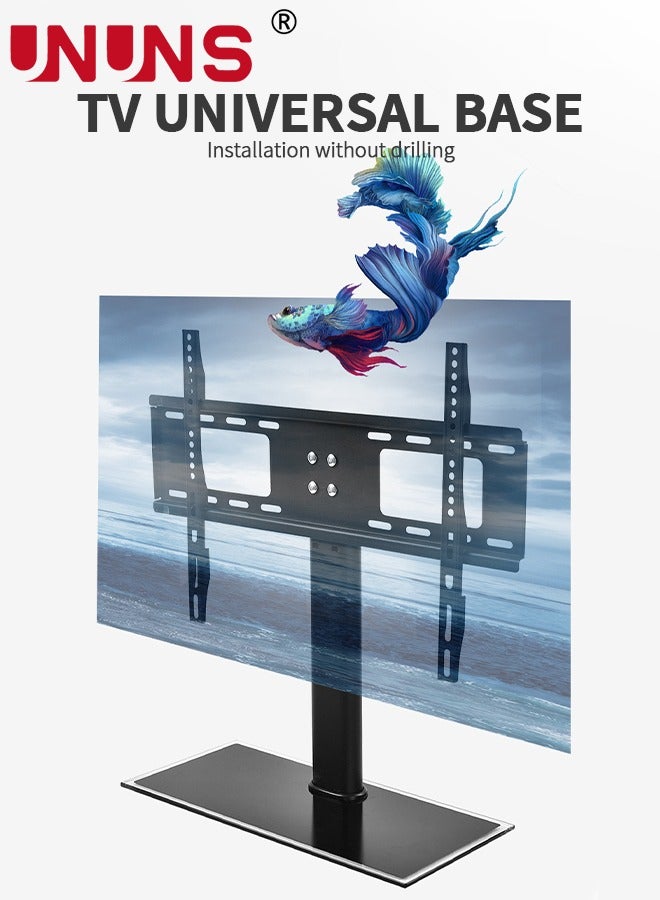 UNUNS Universal TV Stand For Most 32-55 Inch TVs,Tabletop TV Wall Mount Bracket With Wire Management, Max VESA 600x400mm Up To 88lb, Height Adjustable TV Stand, Quick Release Lock - Image 2