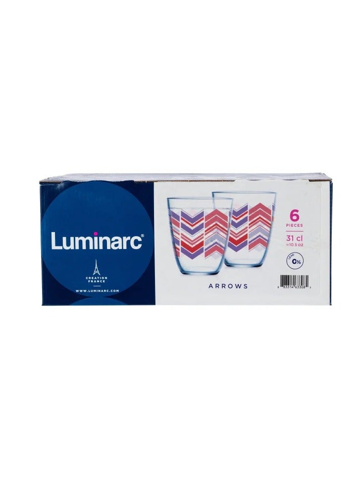 لومينارك طقم كاسات عصير زجاج لومينارك 6 قطع - Image 3