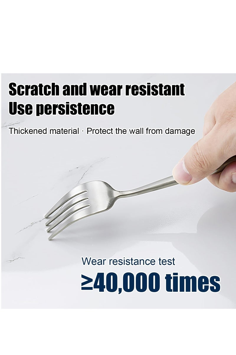 GUDOO ألواح جدارية للحمام قابلة للّصق، بتصميم رخامي للديكور الداخلي، بلاط خلفي للمطبخ، والحمامات، وغرف المعيشة، بحجم 11.8 × 11.8 بوصة، 12 قطعة، باللون الرمادي (ليست بلاط حقيقي، تغطي مساحة 9.7 قدم مربع). - Image 2