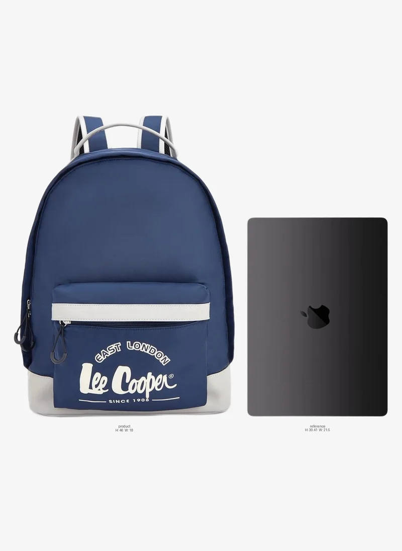 لي كوبر Logo Print Backpack With Adjustable Shoulder Straps