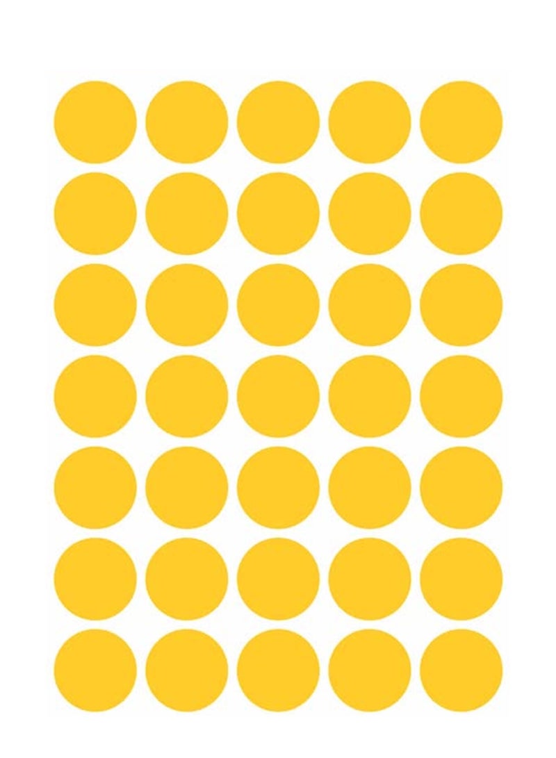 Sadaf 350-Piece Round Labels 18mm Diameter Yellow - Image 2