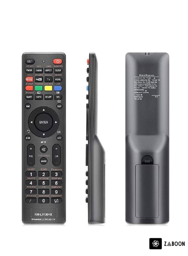 Zaboon Universal RM-L1130+X Remote Control Fits for All Brand LCD LED 3D Smart TV
