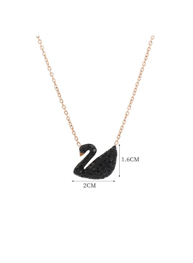 Nariele New Fashionable Design Heart Set Diamond Swan Necklace