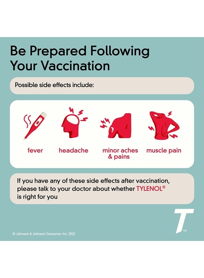 Tylenol أقراص مغلفة بقوة إضافية، أسيتامينوفين لتخفيف آلام البالغين وخافض للحرارة، 225 حبة - Image 5