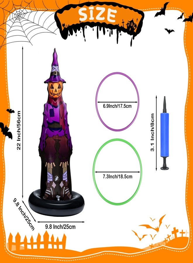 quescu 5Pcs Inflatable Halloween Ring Toss Game,Halloween Games for Kids,Adults,Family Party Favor Indoor Outdoor Game Garden Toys - Image 4