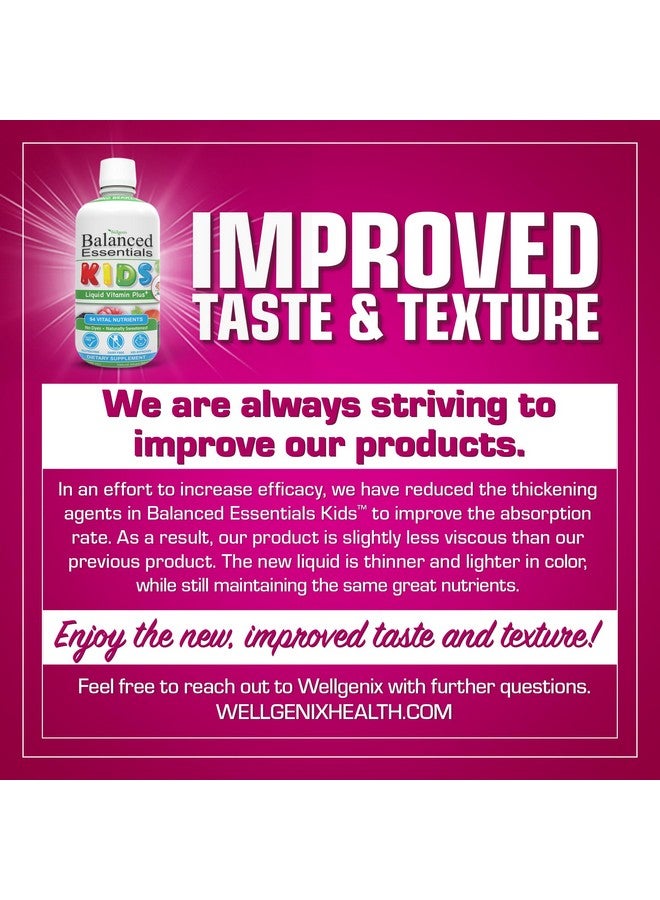 ويلجينيكس فيتامين سائل Wellgenix Balanced Essentials للأطفال - فيتامينات متعددة غذائية للأطفال الذين يتناولون الطعام بشكل انتقائي - يعزز الجهاز المناعي والصحة العامة - للأطفال، الأطفال الصغار - بنكهة التوت 16 أونصة سائلة - Image 2