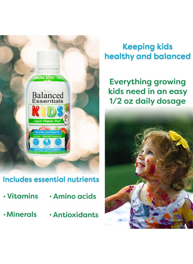 ويلجينيكس فيتامين سائل Wellgenix Balanced Essentials للأطفال - فيتامينات متعددة غذائية للأطفال الذين يتناولون الطعام بشكل انتقائي - يعزز الجهاز المناعي والصحة العامة - للأطفال، الأطفال الصغار - بنكهة التوت 16 أونصة سائلة - Image 4