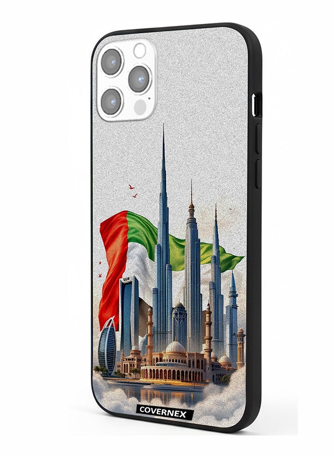 Covernex غطاء حماية آبل آيفون 12 برو مطبوع يتميز بقلب الإمارات - Image 1