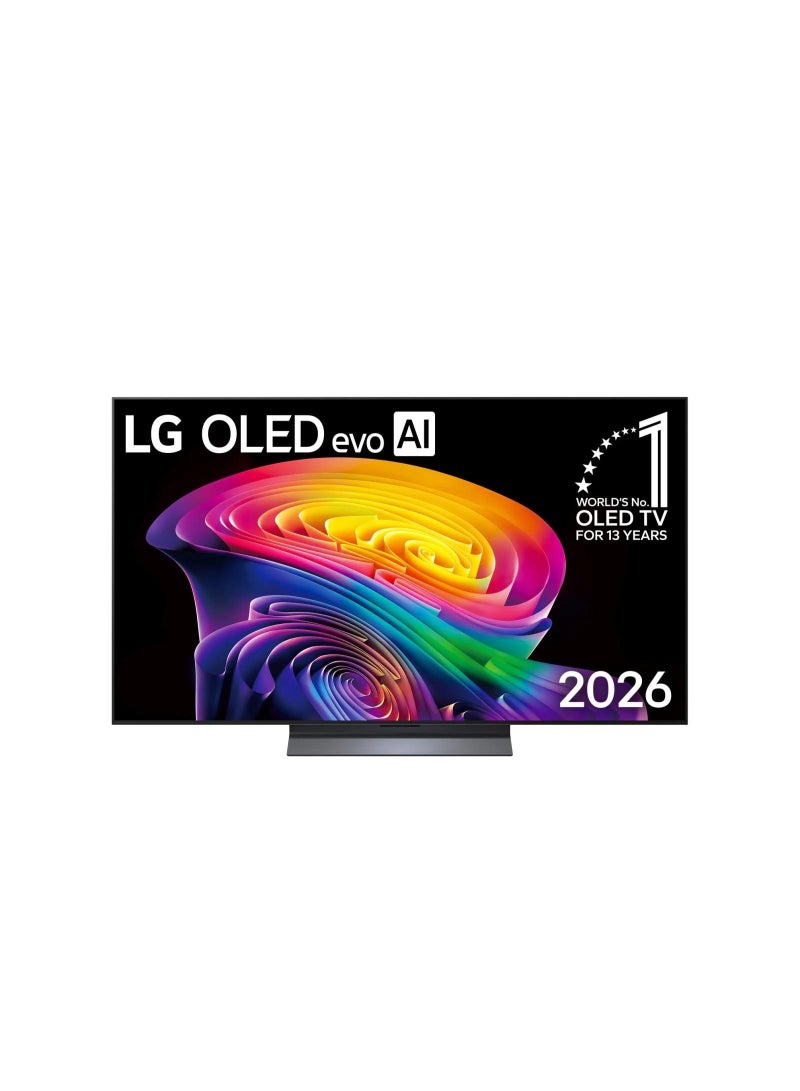 55 inch LG OLED evo AI C6 4K Smart TV 2026 OLED55C66LA-AMAG black