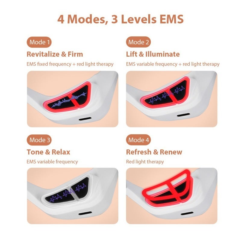 Eye Massager: 4 Modes 3 Intensity Levels - Red Light Therapy Combined With EMS Micro-Current Technology for Deep Skin Rejuvenation, Compact Portable Device for Dark Circle Puffiness Relief, Youthful E - Image 3