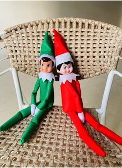 Generic 2-Piece Christmas Elf On The Shelf Plush Dolls For Home Decor  - Image 2