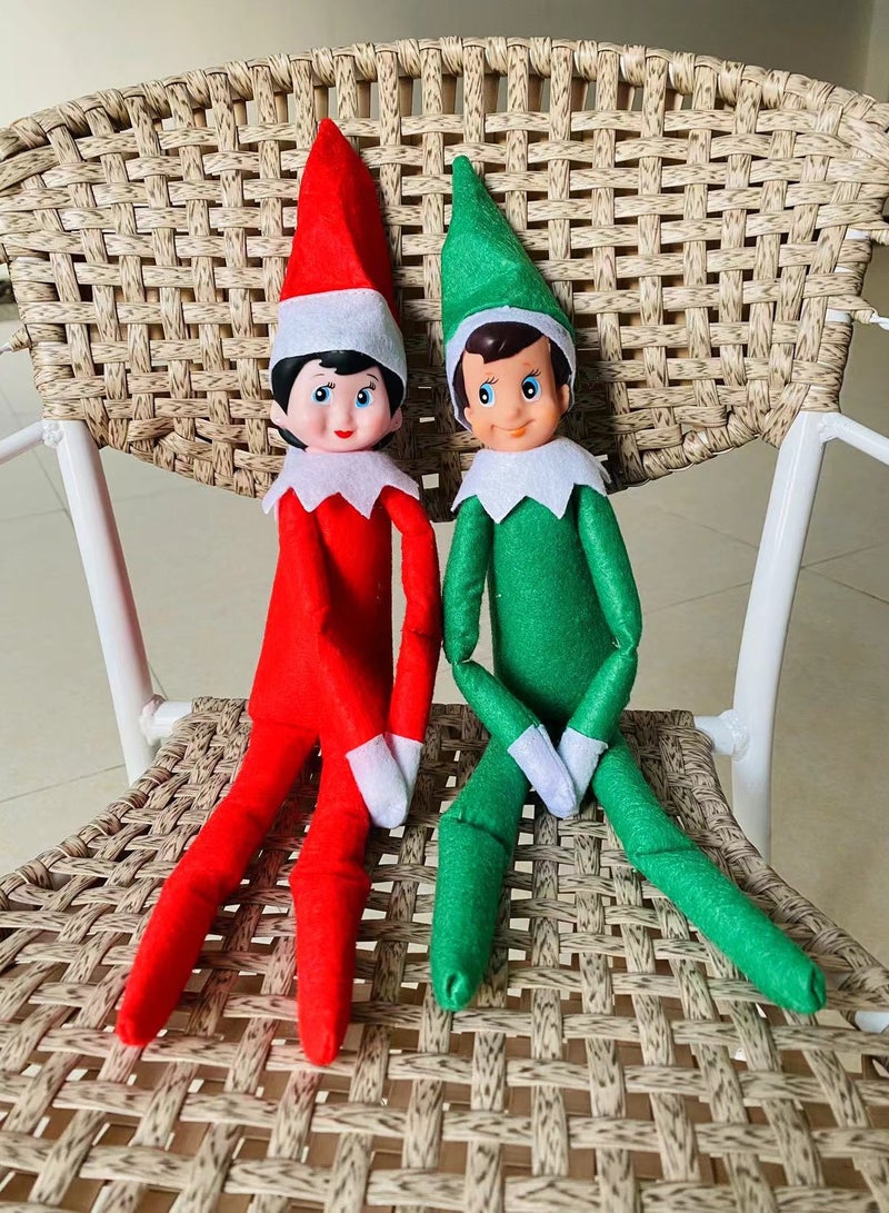 2-Piece Christmas Elf On The Shelf Plush Dolls For Home Decor  - Image 4