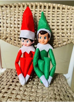 Generic 2-Piece Christmas Elf On The Shelf Plush Dolls For Home Decor  - Image 5
