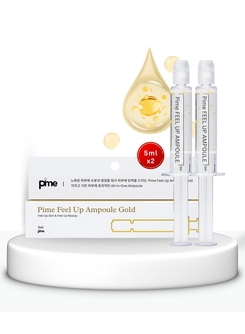 pime 24K Gold Infused Serum 5ml x2 with Niacinamide, Peptides & Adenosine – Anti-Aging & Dark Spot Facial Booster for Acne-Prone Skin - Image 1