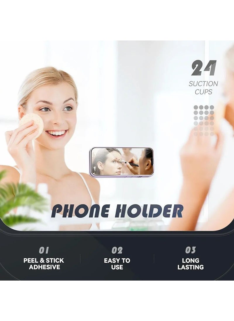 Generic Silicone Phone Sticky Grip, Adhesive Mount, for Smartphones,Hands Free Phone Suction, Hands-Free Mobile Mirror Holder for Selfies and Videos (Black)  - Image 3