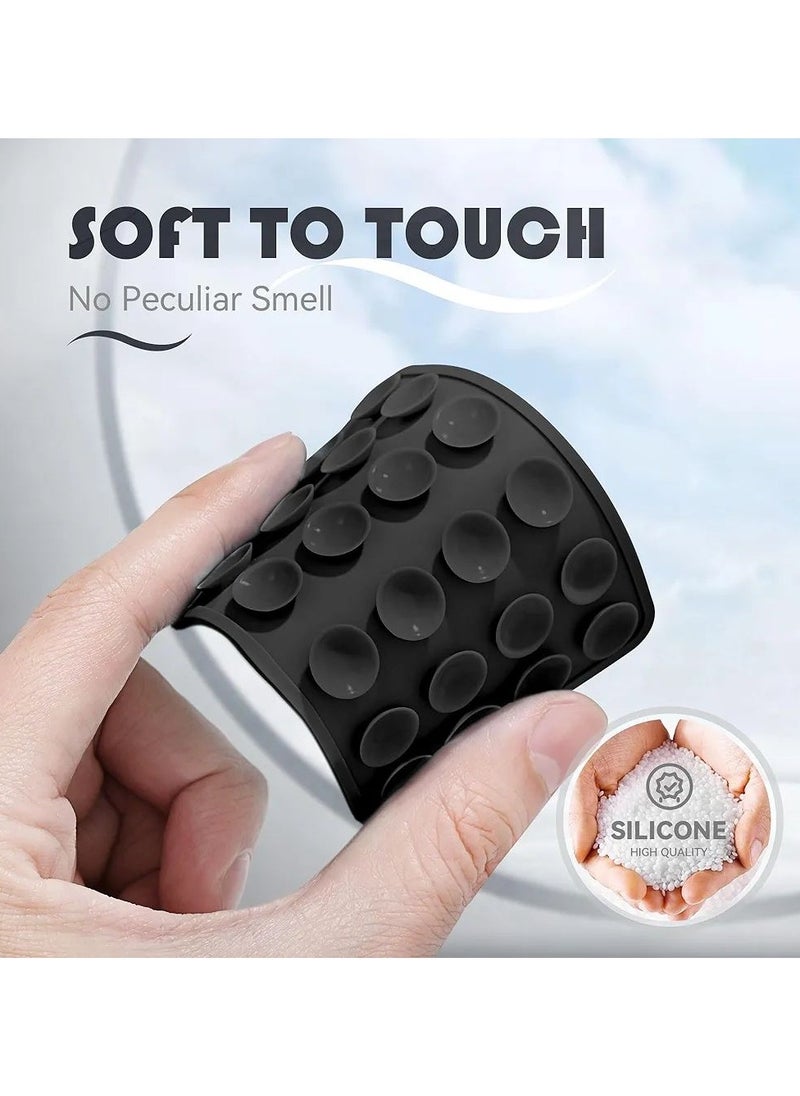 Generic Silicone Phone Sticky Grip, Adhesive Mount, for Smartphones,Hands Free Phone Suction, Hands-Free Mobile Mirror Holder for Selfies and Videos (Black)  - Image 2