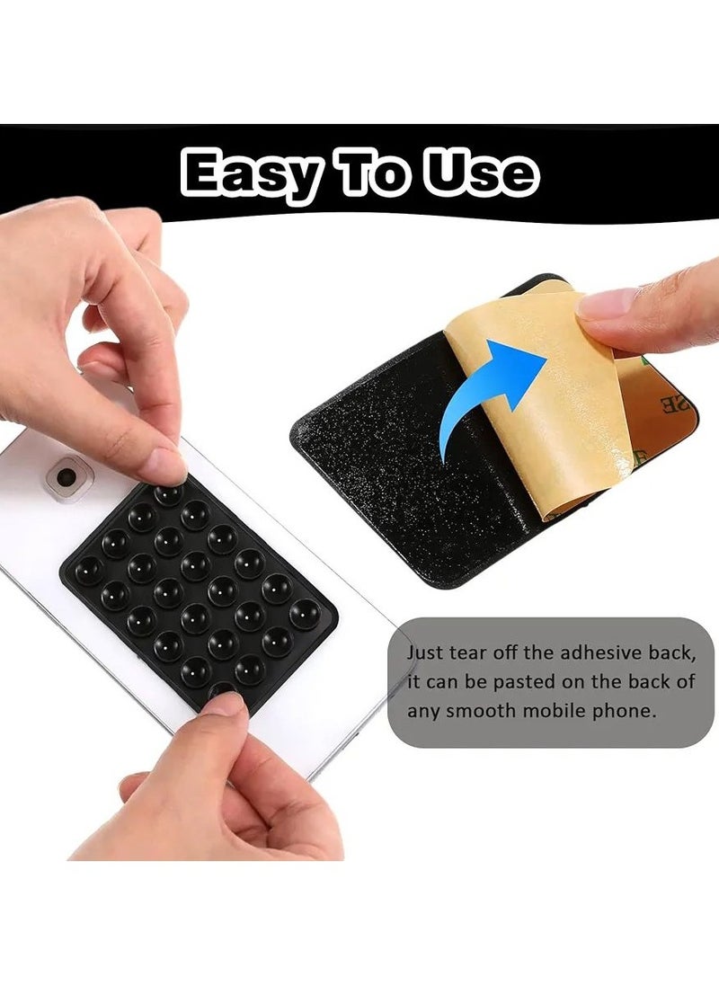 Generic Silicone Phone Sticky Grip, Adhesive Mount, for Smartphones,Hands Free Phone Suction, Hands-Free Mobile Mirror Holder for Selfies and Videos (Black)  - Image 5
