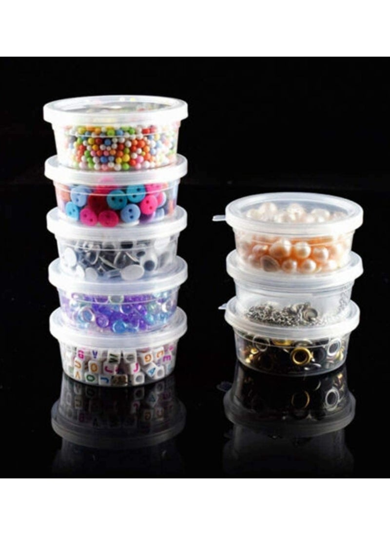 SYOSI - Slime Storage Containers 24 Pack, Leakproof Clear Plastic Foam Ball Storage Cups Storage Jars Containers With Lids Slime Pots Tubs - Image 1