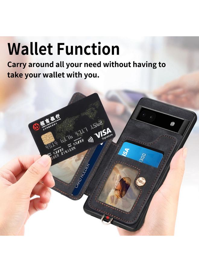 Green Tiger Case For Google Pixel 8 Pro Retro Skin-feel Ring Multi-card RFID Wallet Phone Case - Image 4