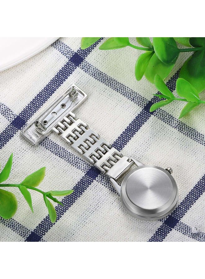 Lancardo Personalized Custom Engraving Women's Nurse Watch Simple Classic Unisex Doctor Paramedic Tunic Lapel Pin-on Brooch Quartz Fob Watch Large Arabic Numeral Mark - Image 5