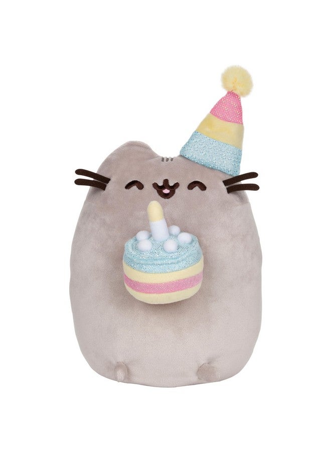 GUND Pusheen Birthday Cake Plush Stuffed Animal Cat, 9.5" - Image 1