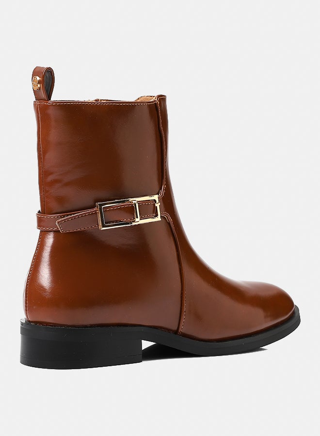 ديجافو حذاء ديجافو GPS-DVTX-001 حذاء دائري من جلد القدم بني للنساء - Image 3