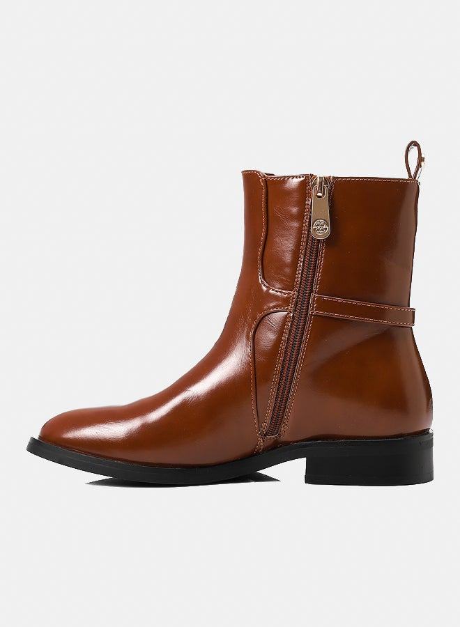 ديجافو حذاء ديجافو GPS-DVTX-001 حذاء دائري من جلد القدم بني للنساء - Image 4