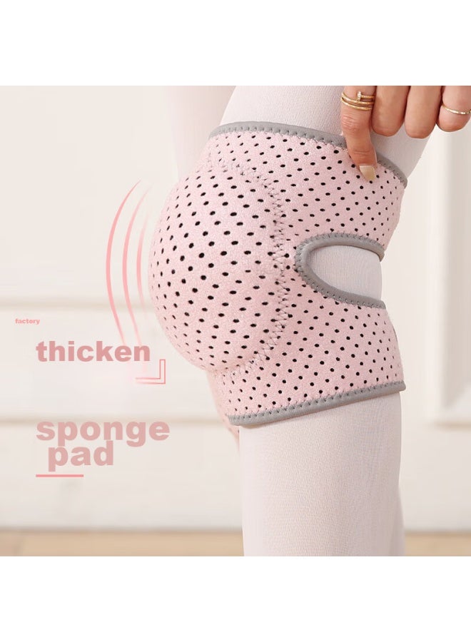 Chidong Breathable Knee Pads For Dancing, Yoga, Fitness, Sports, Soccer, Anti-collision Knee Protectors For Men And Women, 2 Pieces, Pink - Image 3