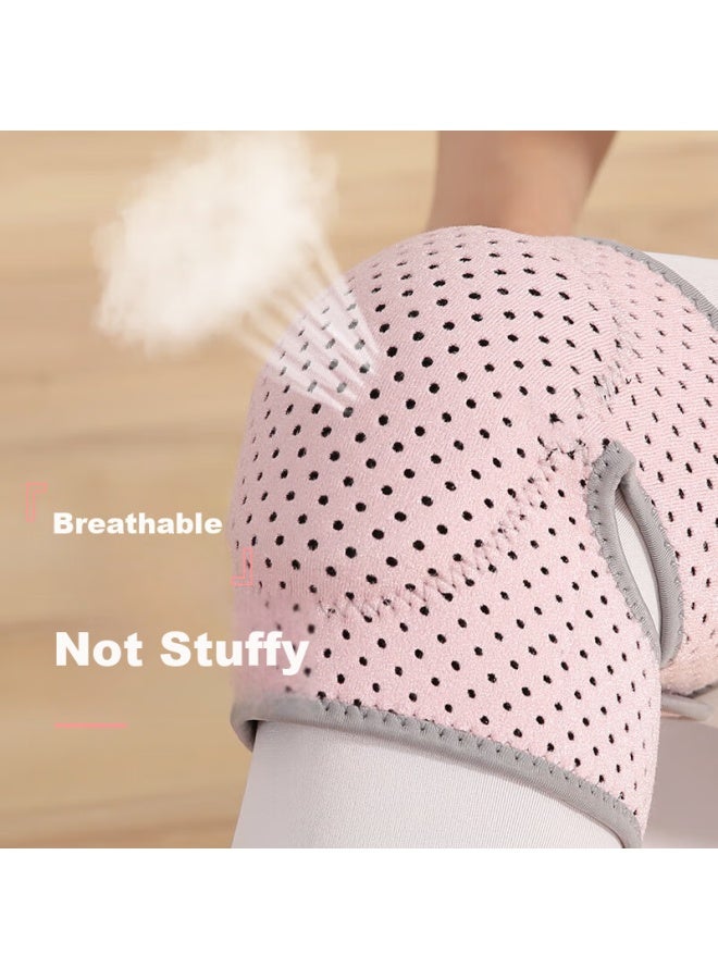 Chidong Breathable Knee Pads For Dancing, Yoga, Fitness, Sports, Soccer, Anti-collision Knee Protectors For Men And Women, 2 Pieces, Pink - Image 2