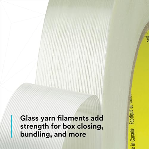 3M Scotch Filament Tape 898, Clear, 24 mm x 55 m, 6.6 mil - Image 3