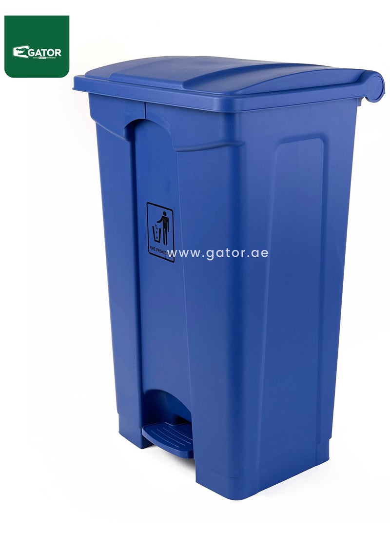Gator Gator Plastic Garbage Bin with Pedal Opening 87L Blue  - Image 1