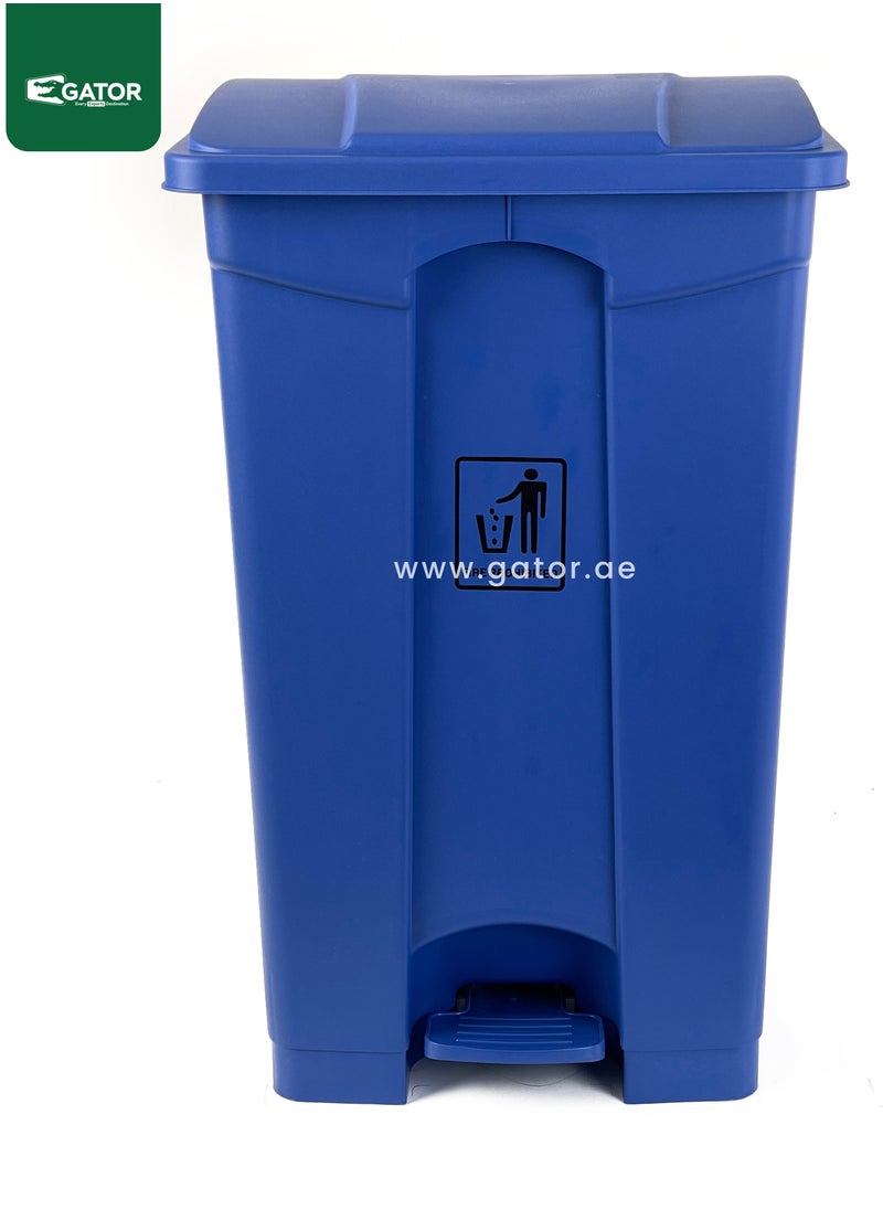Gator Gator Plastic Garbage Bin with Pedal Opening 87L Blue  - Image 3