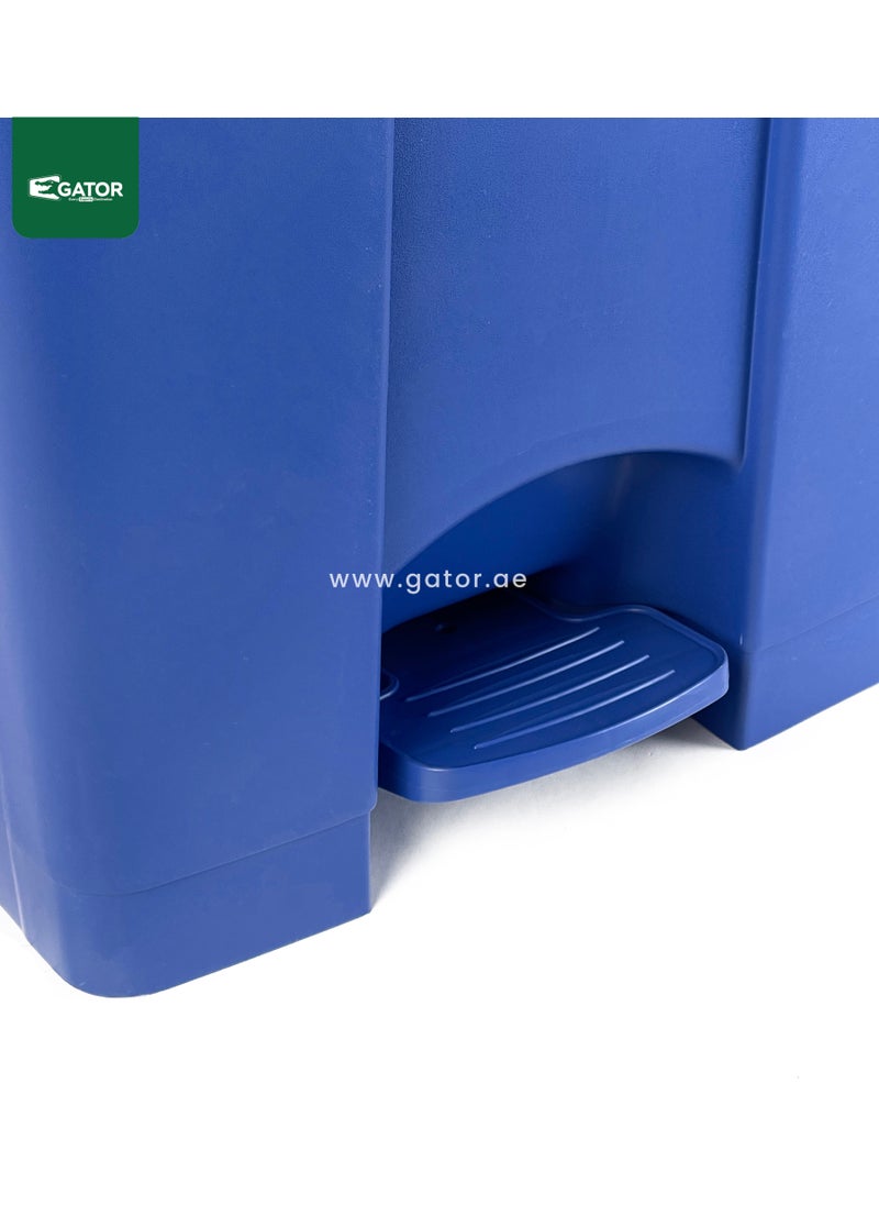 Gator Gator Plastic Garbage Bin with Pedal Opening 87L Blue  - Image 4