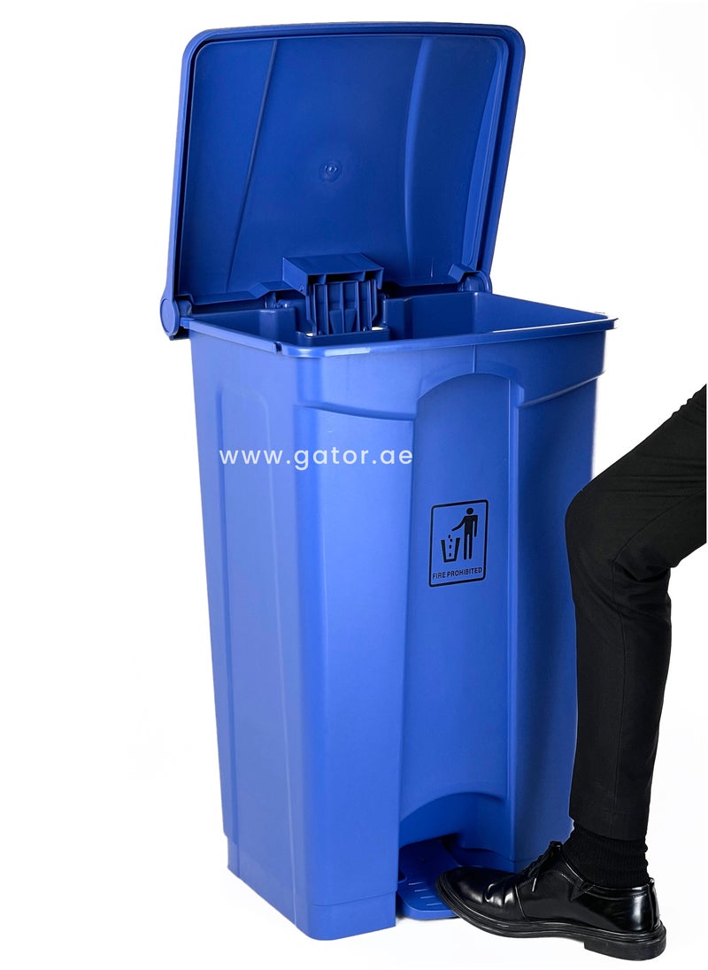 Gator Gator Plastic Garbage Bin with Pedal Opening 87L Blue  - Image 5