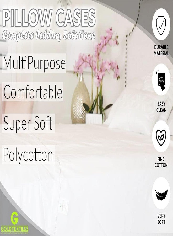 GOLD TEXTILES 12 Pack King Size Polycotton Bulk Pillowcases - T200-21"x42" (Fits 20"x36" Pillow) Multipurpose use in School, Home, Hotels, Hospitals, Projects and More (12, King Pillowcases) - Image 4