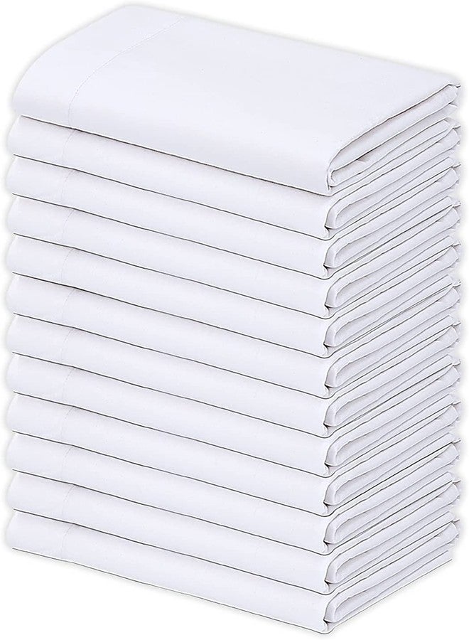 GOLD TEXTILES 12 Pack King Size Polycotton Bulk Pillowcases - T200-21"x42" (Fits 20"x36" Pillow) Multipurpose use in School, Home, Hotels, Hospitals, Projects and More (12, King Pillowcases) - Image 1