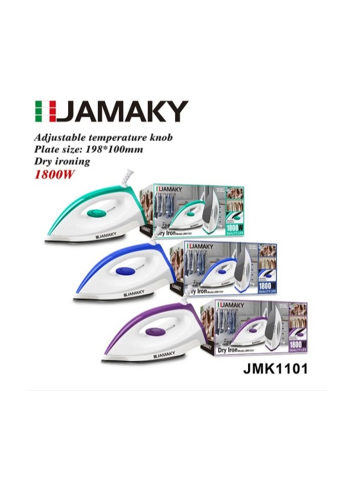 JAMAKY Jamaki JMK 1101 Dry Iron - Easy and Powerful Ironing (1600-1800 Watts)