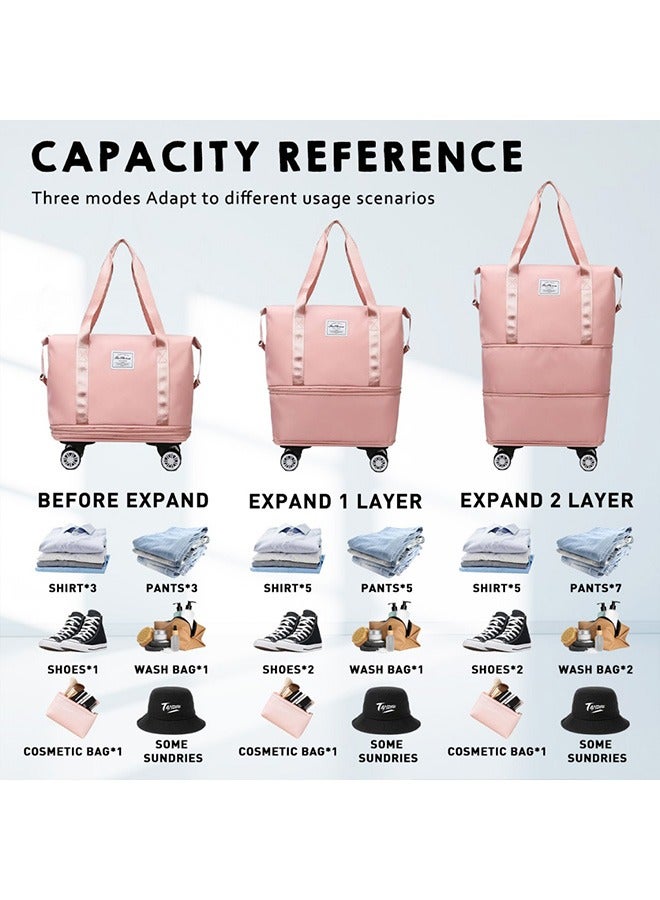 Versatile Luggage Bag Foldable Carry on luggage Travel bag With Zipper Duffel Bag Lightweight Suitcases Waterproof For Travel, Fitness, Camping,Movingg/28in  - Image 3