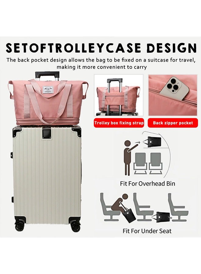 Versatile Luggage Bag Foldable Carry on luggage Travel bag With Zipper Duffel Bag Lightweight Suitcases Waterproof For Travel, Fitness, Camping,Movingg/28in  - Image 5