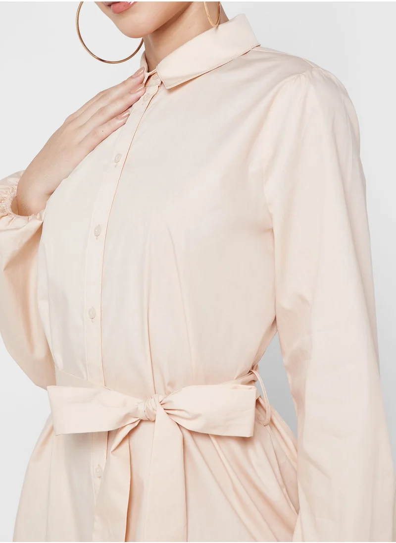 BCBGeneration Polo Neck Tie Detail Dress
