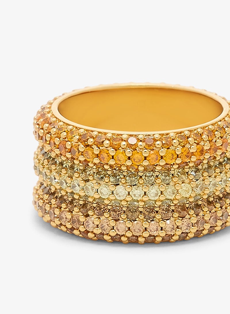 GUESS Essenza Pave Triple Ring - Image 4