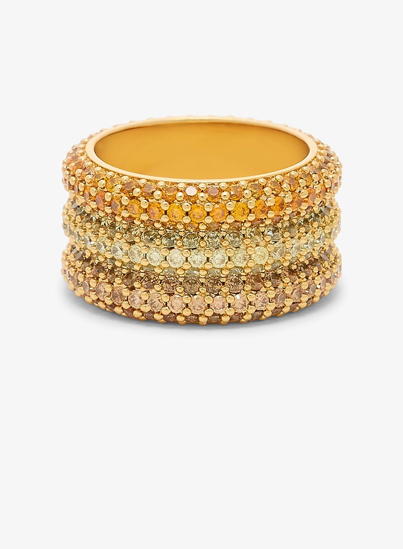 GUESS Essenza Pave Triple Ring - Image 1