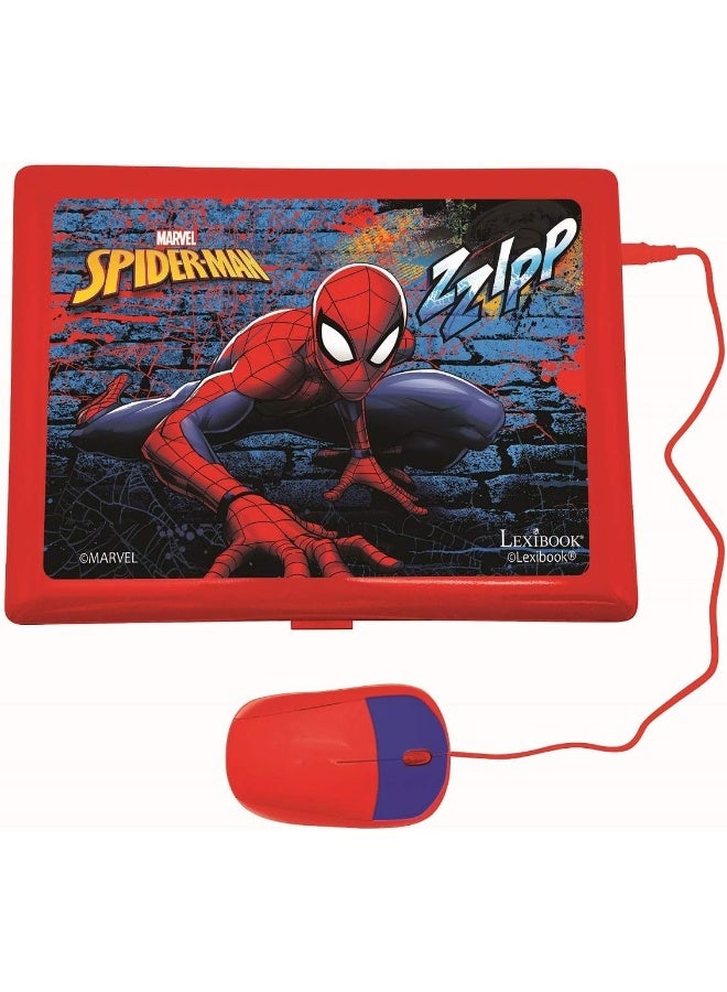 Lexibook Spider-Man Educational Bilingual Laptop JC598SPi2 for Kids Spanish/English Learning Toy with 124 Interactive Activities, Children’s STEM Learning Computer, Math, Logic, Typing Skills, Clock Reading, Music and Games, Red/Blue Superhero Laptop for Boys and Girls - Image 2
